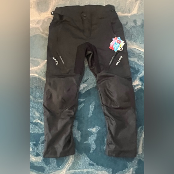 New Alpha Cycle Gear Pants 40 42 Black Motorcycle Riding Breathable Waterproof - Picture 1 of 10